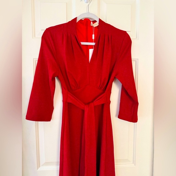 NWT VINTAGE STYLE GLITTER COCKTAIL DRESS w SELF BELT-S - Picture 10 of 16